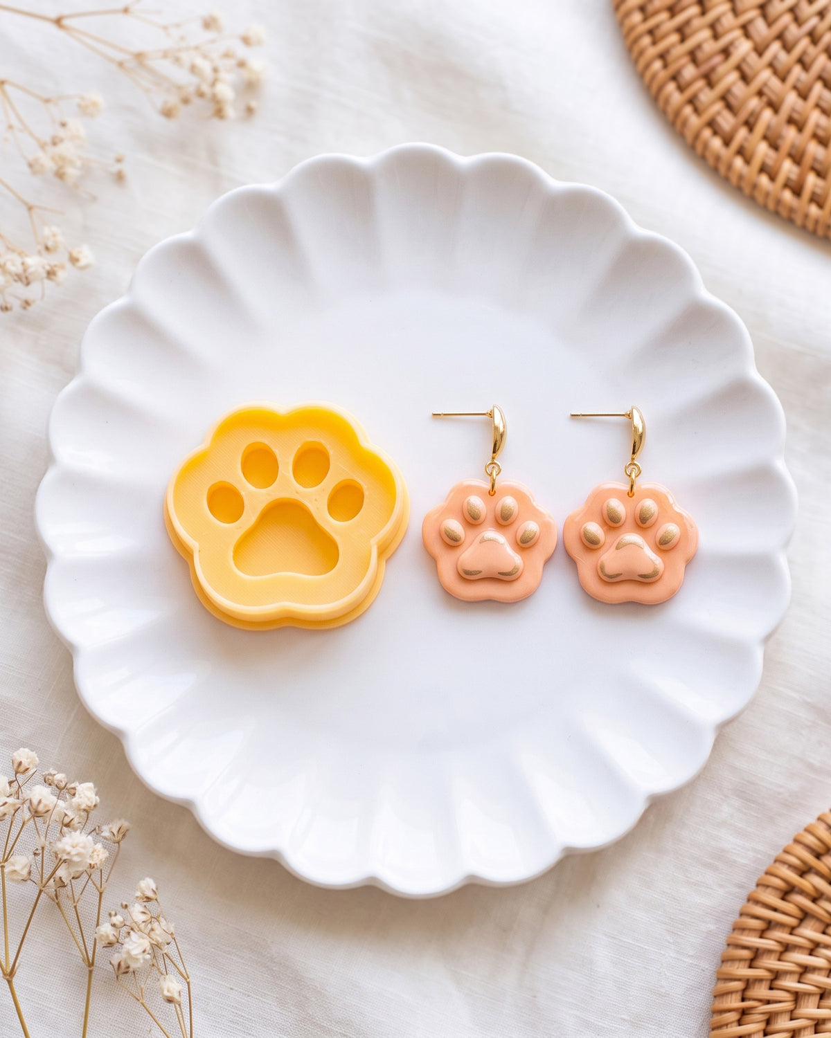 Mini Paw Print Imprint Clay Cutter – Process