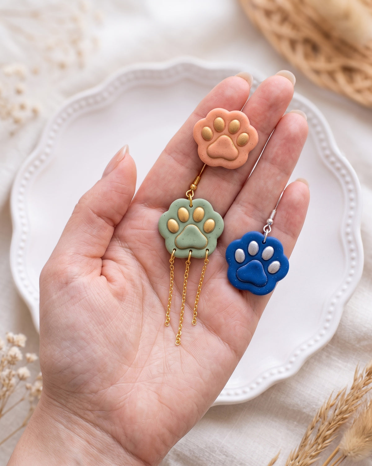 Mini Paw Print Imprint Clay Cutter – Hand Scale