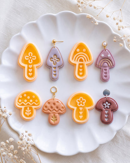 Nordic Folk Mushroom Imprint Clay Cutter Set – Hero