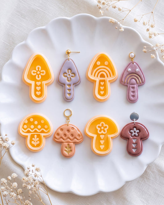 Nordic Folk Mushroom Imprint Clay Cutter Set – Hero