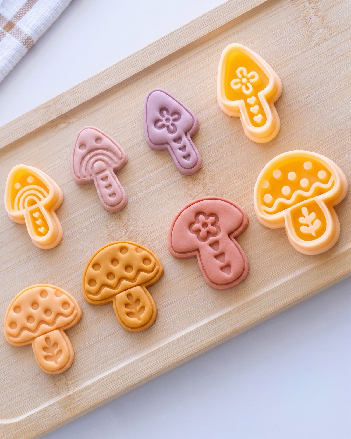 Nordic Folk Mushroom Imprint Clay Cutter Set