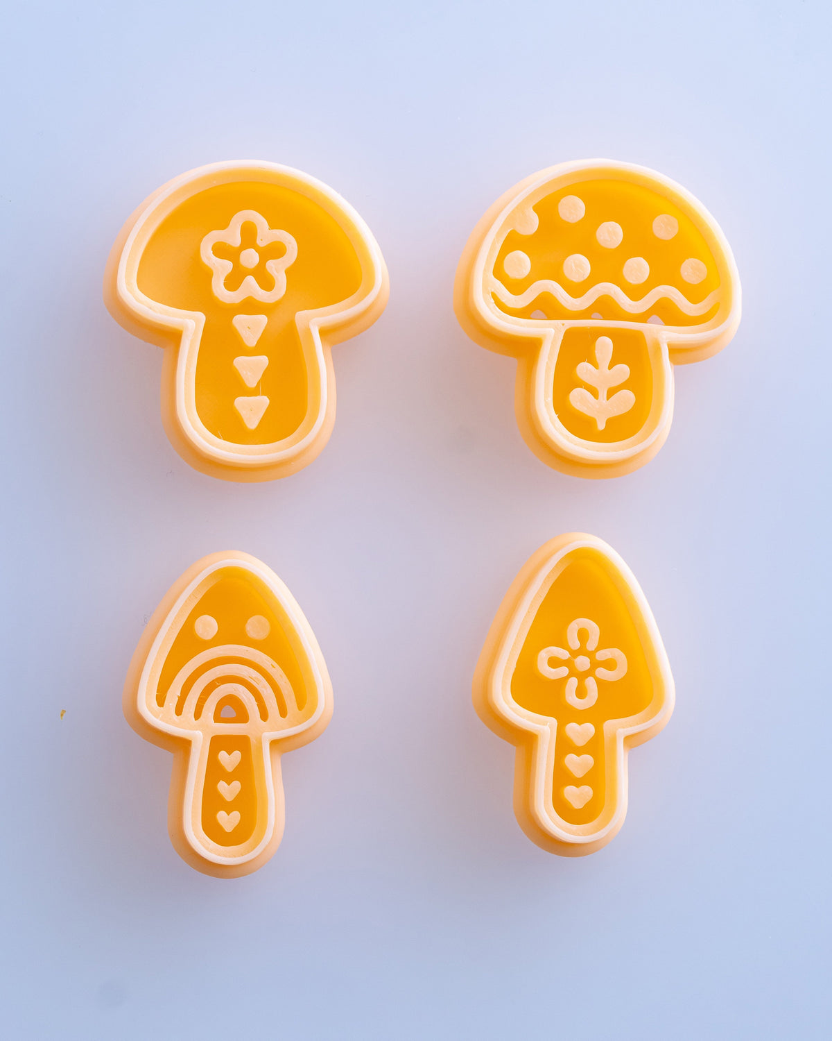 Nordic Folk Mushroom Imprint Clay Cutter Set