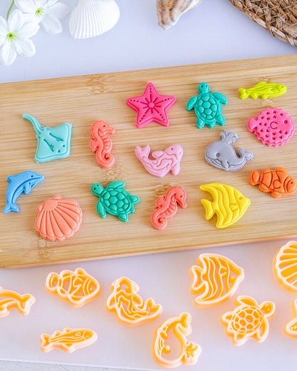 Ocean Shapes Imprint Clay Cutter Set