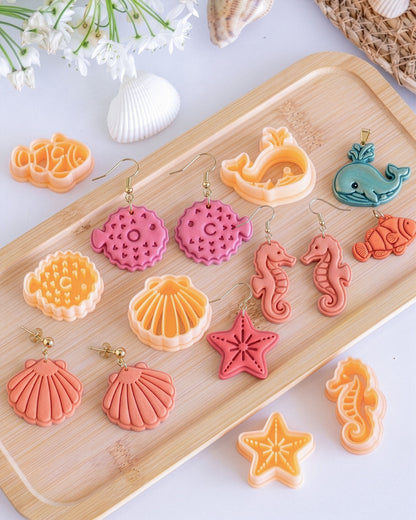 Ocean Shapes Imprint Clay Cutter Set
