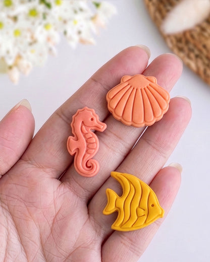 Ocean Shapes Imprint Clay Cutter Set