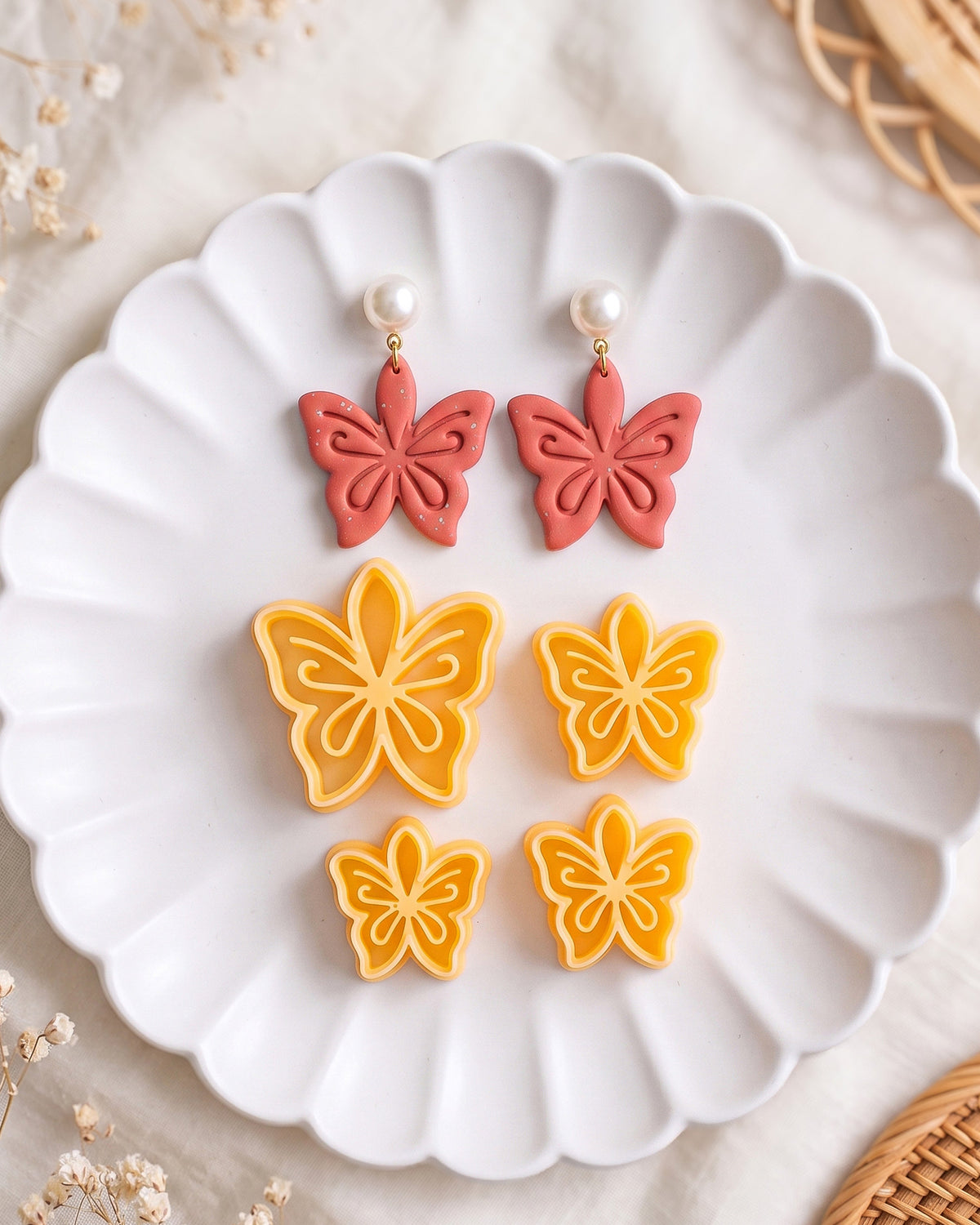 Ornamental Lotus Imprint Clay Cutter – Finished Result