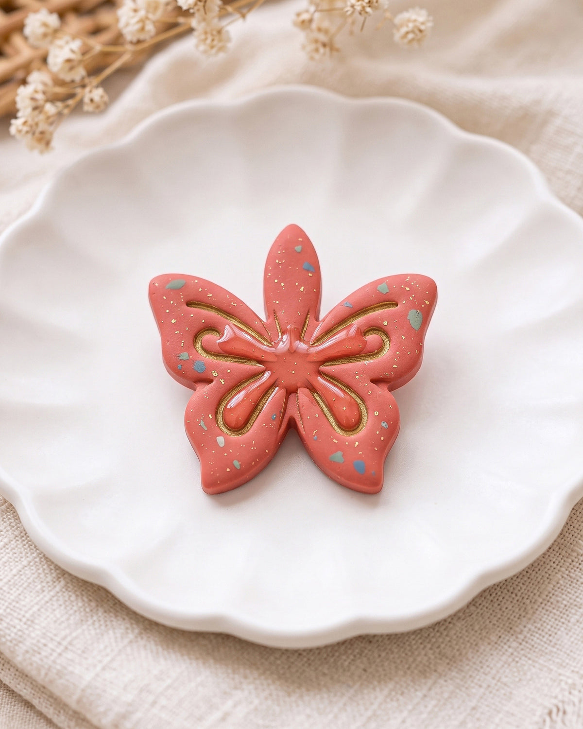 Ornamental Lotus Imprint Clay Cutter – Detail