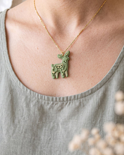 Scandi Folk Reindeer Imprint Clay Cutter – Wear Shot