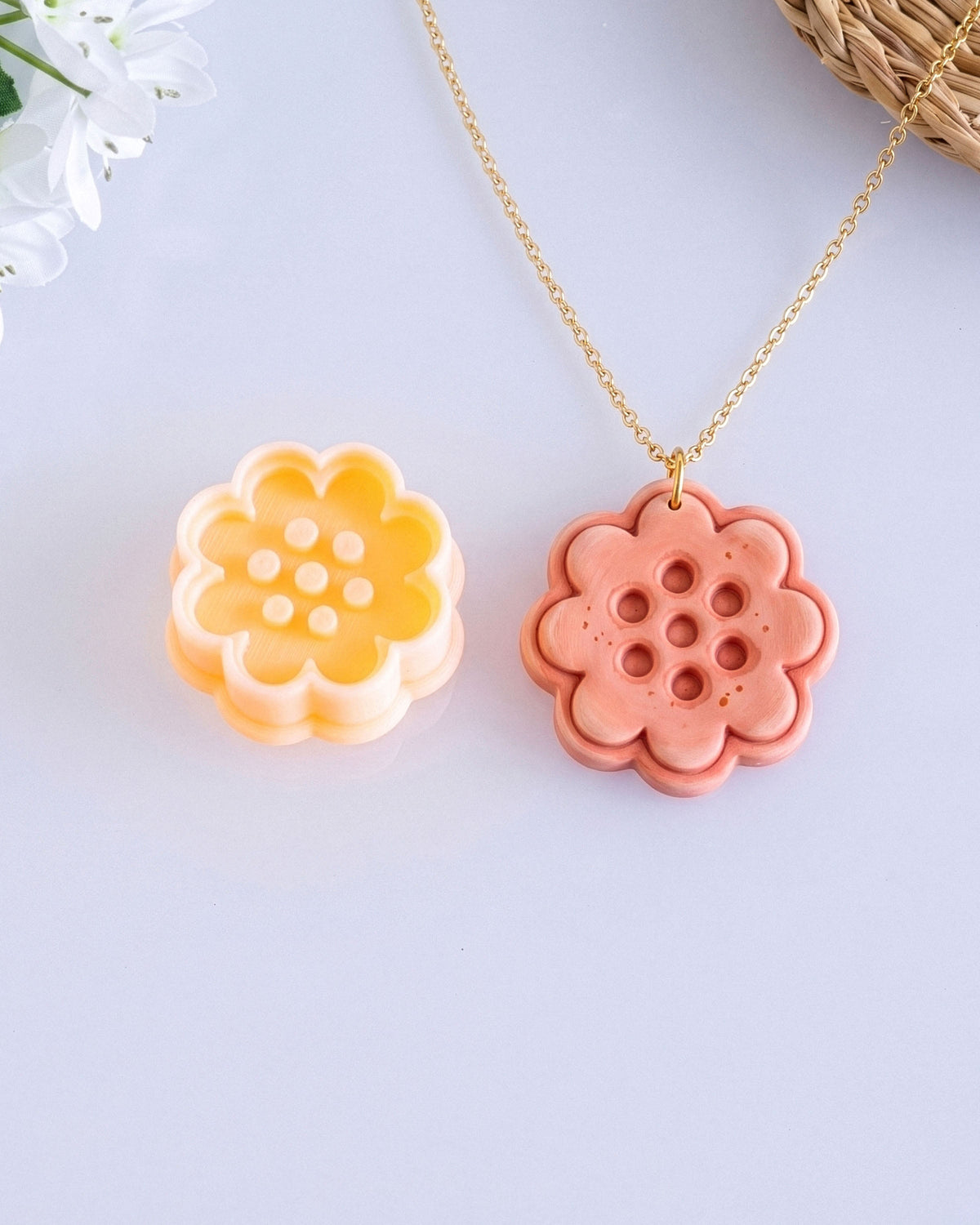 Retro Mini Clay Cutter Set – (E) Dotted Flower