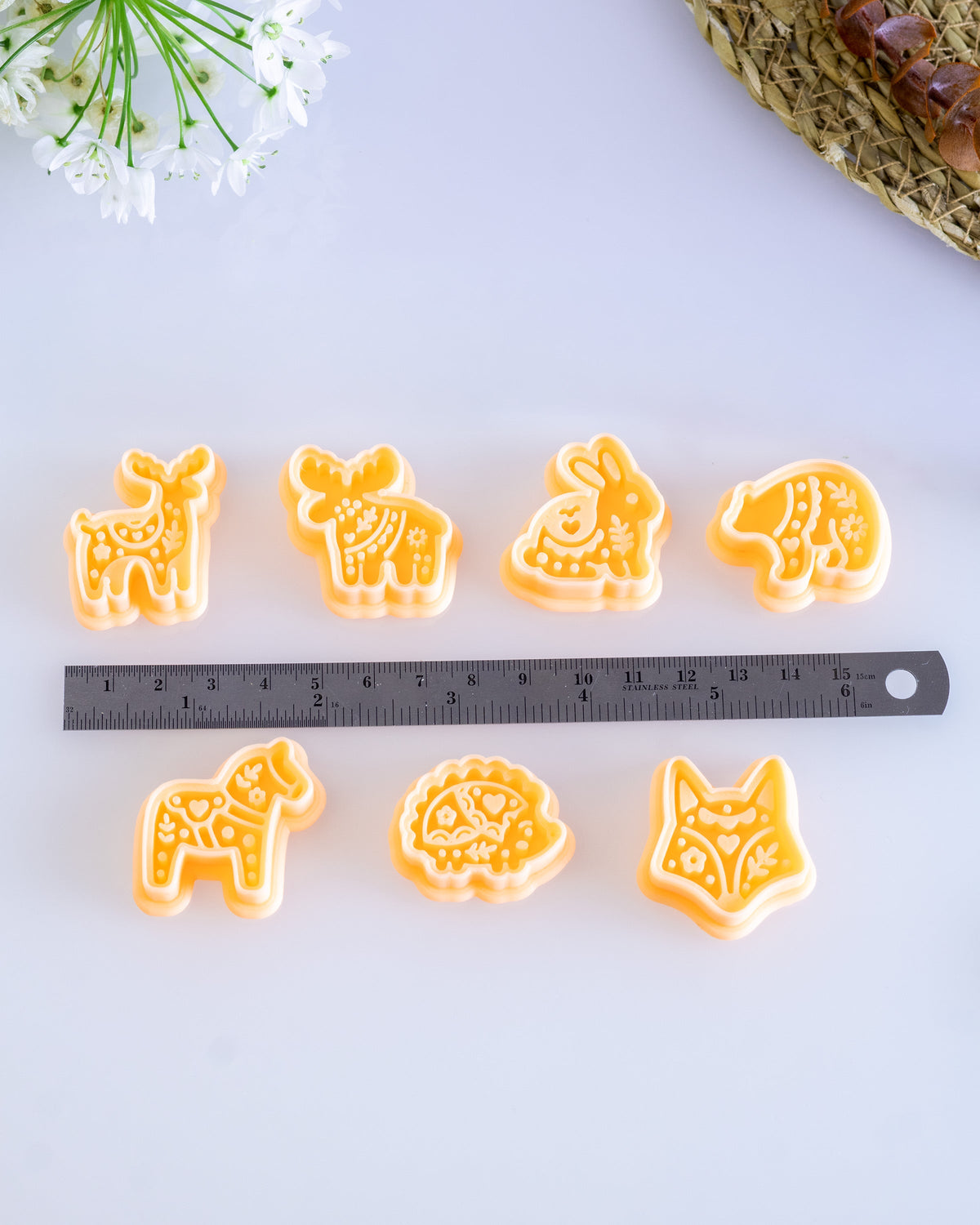 Scandi Folk Animal Clay Cutter Set – Size Reference