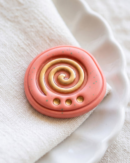 Boho Spiral & Mountain Imprint Clay Cutter Set – Detail