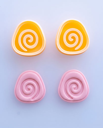 Boho Spiral & Mountain Imprint Clay Cutter Set – (A) Spiral Drop