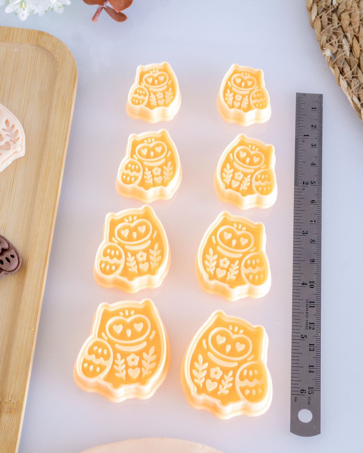 Scandi Folk Owl Imprint Clay Cutter – Size Reference