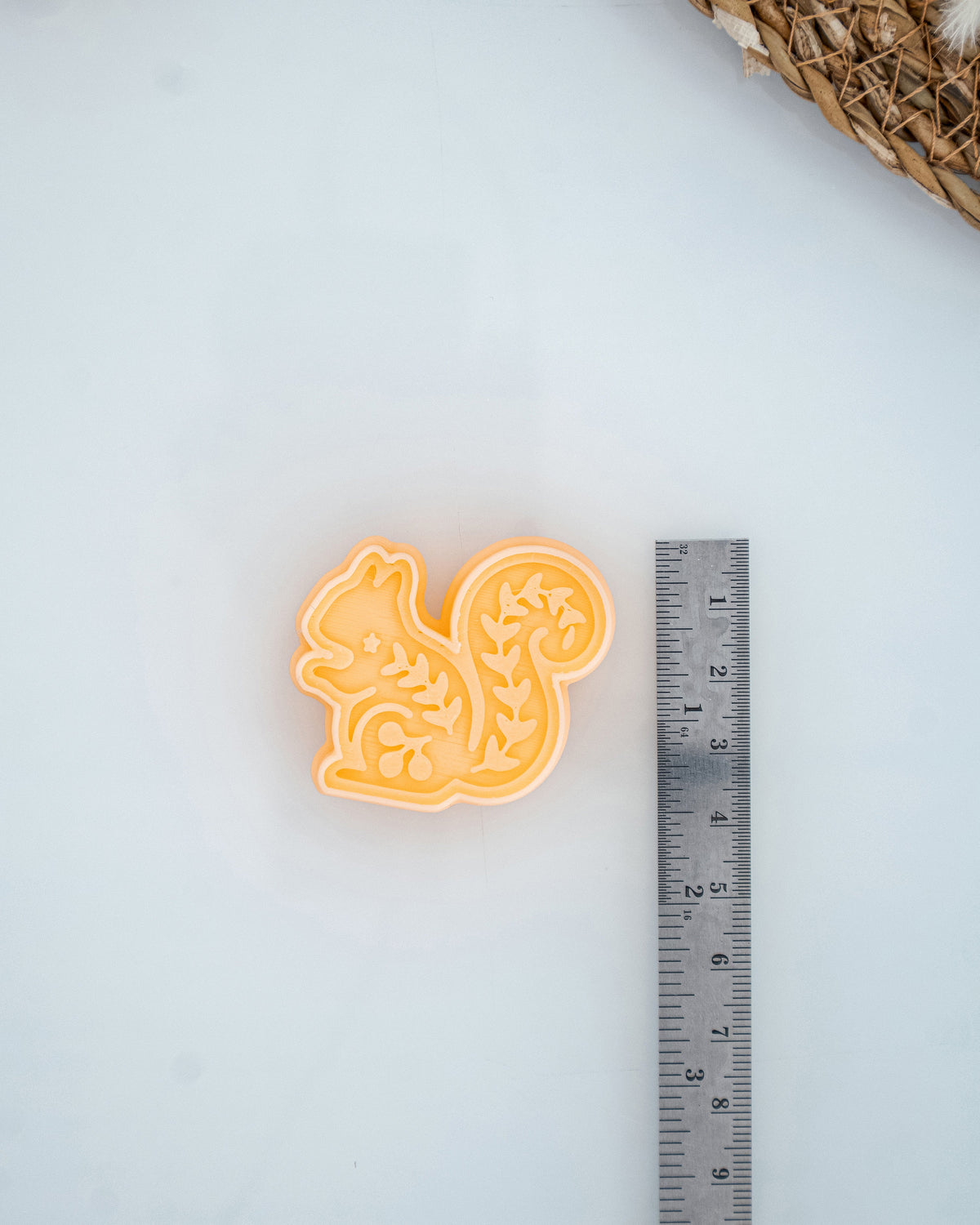 Nordic Squirrel Imprint Clay Cutter – Size Reference