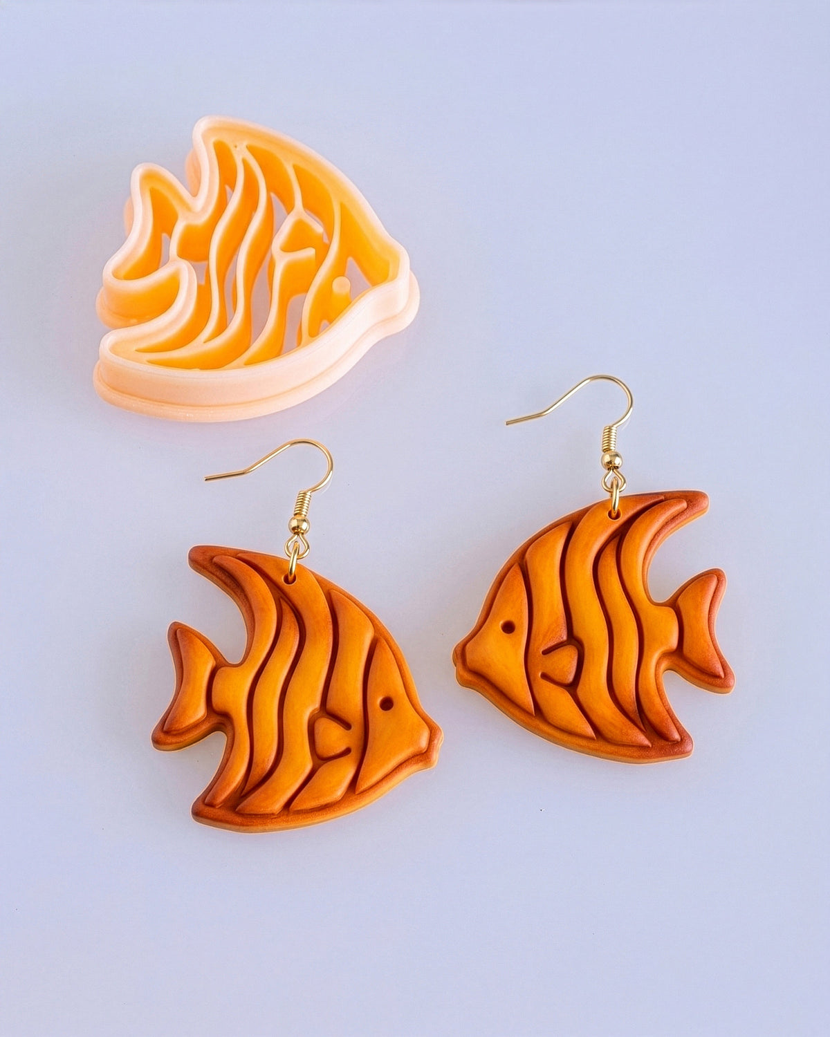 Tropical Angelfish Imprint Clay Cutter – Process