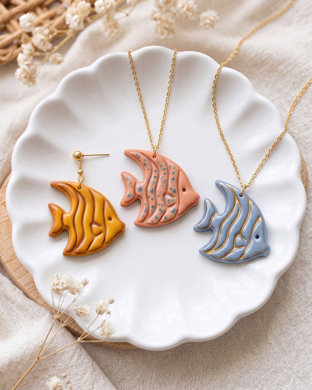 Tropical Angelfish Imprint Clay Cutter – Process