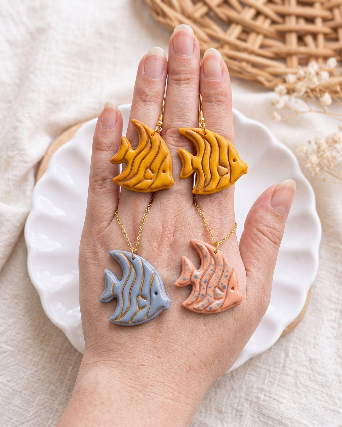 Tropical Angelfish Imprint Clay Cutter – Hand Scale