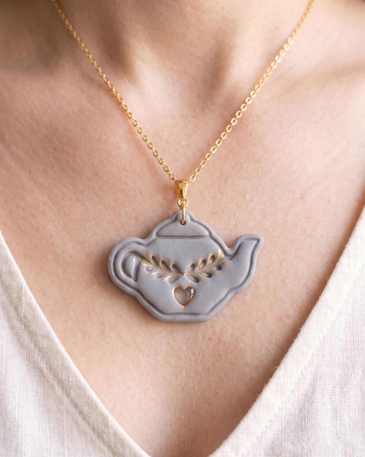 Nordic Folk Teapot Imprint Clay Cutter – Wear Shot