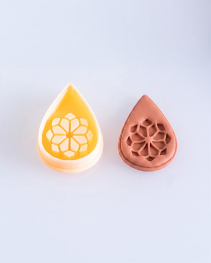 Botanical Teardrop Imprint Clay Cutter Set – (C) Luna Blossom