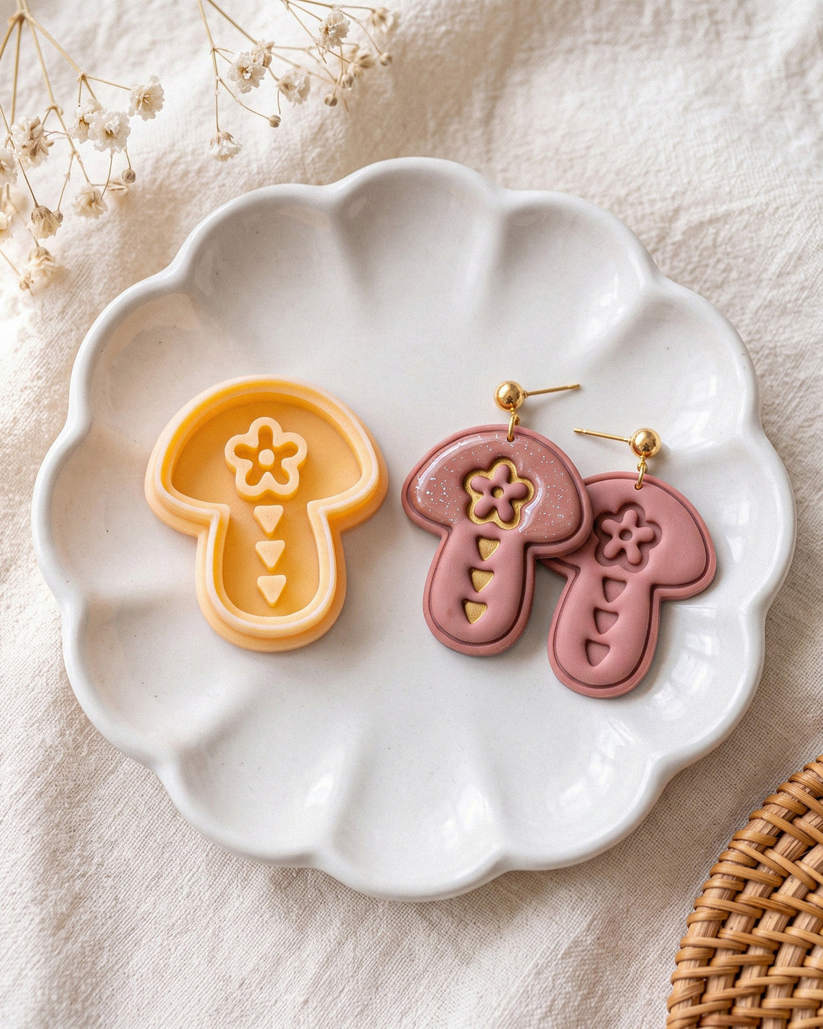 Scandi Folk Tri Mushroom Imprint Clay Cutter – Lifestyle