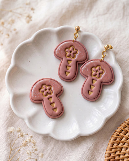 Scandi Folk Tri Mushroom Imprint Clay Cutter – Collection