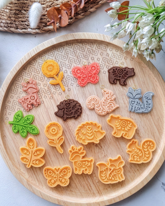 Woodland Animal Folk Imprint Clay Cutter Set – Hero