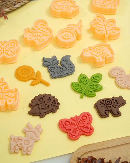 Woodland Animal Folk Imprint Clay Cutter Set – Process