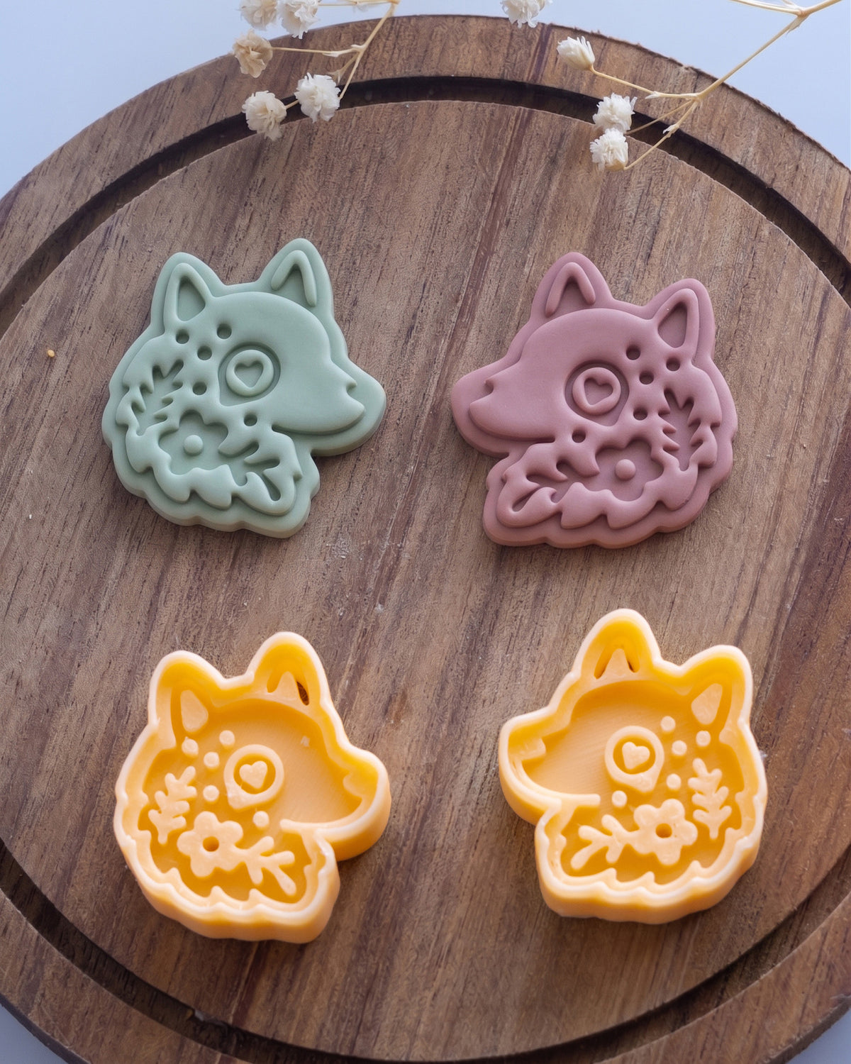 Scandi Folk Wolf Head Imprint Clay Cutter – Collection