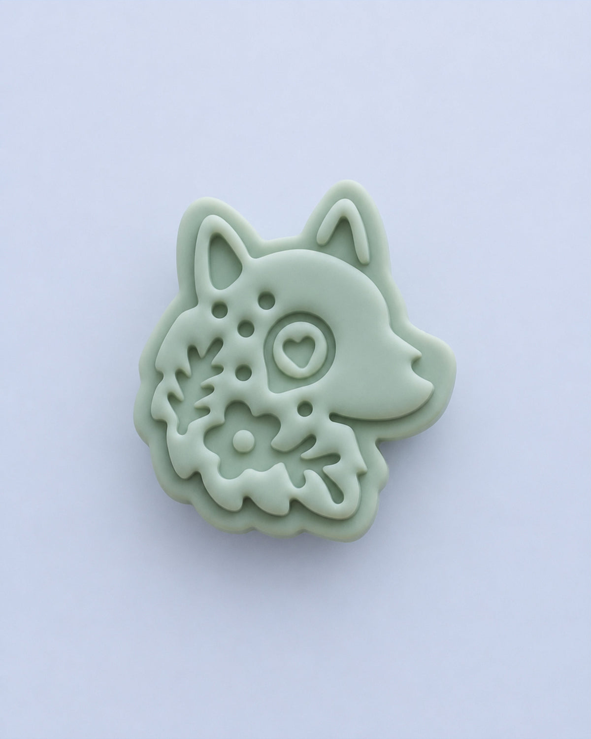 Scandi Folk Wolf Head Imprint Clay Cutter – Process