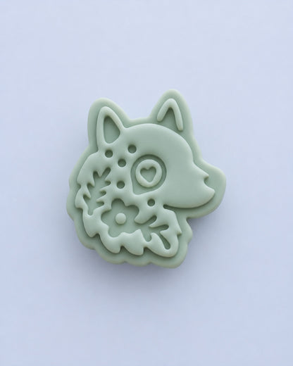 Scandi Folk Wolf Head Imprint Clay Cutter – Process