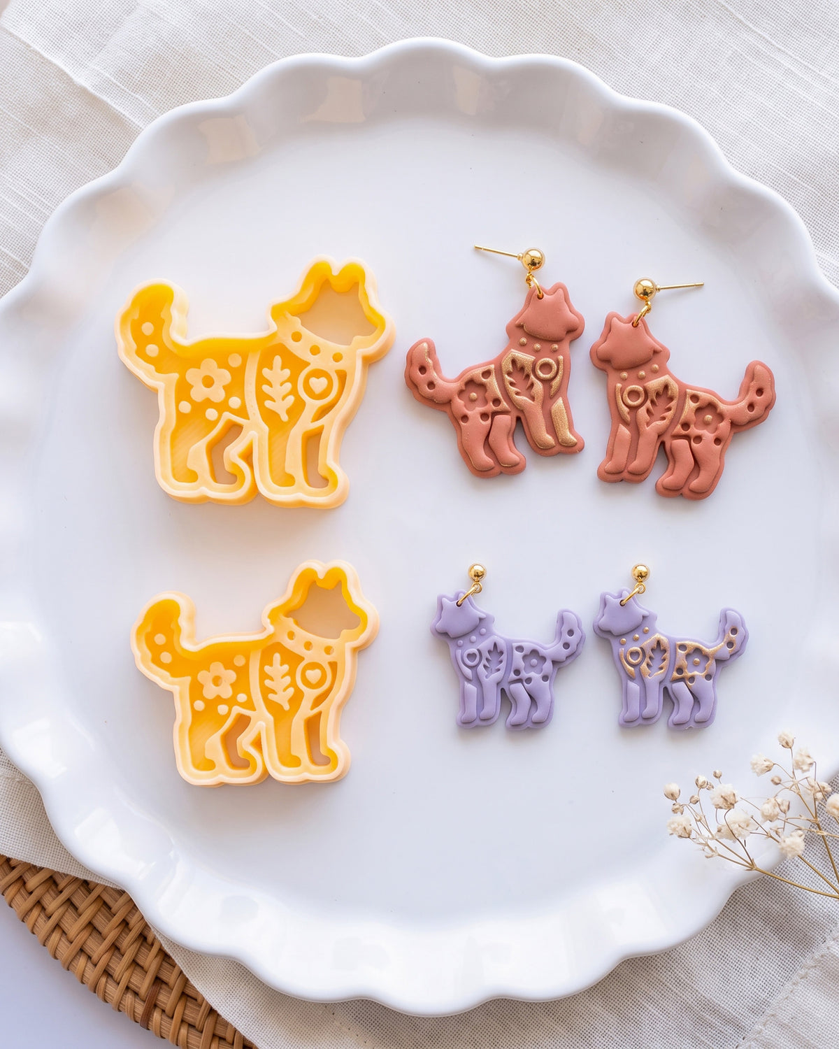 Scandi Folk Wolf Imprint Clay Cutter – Process