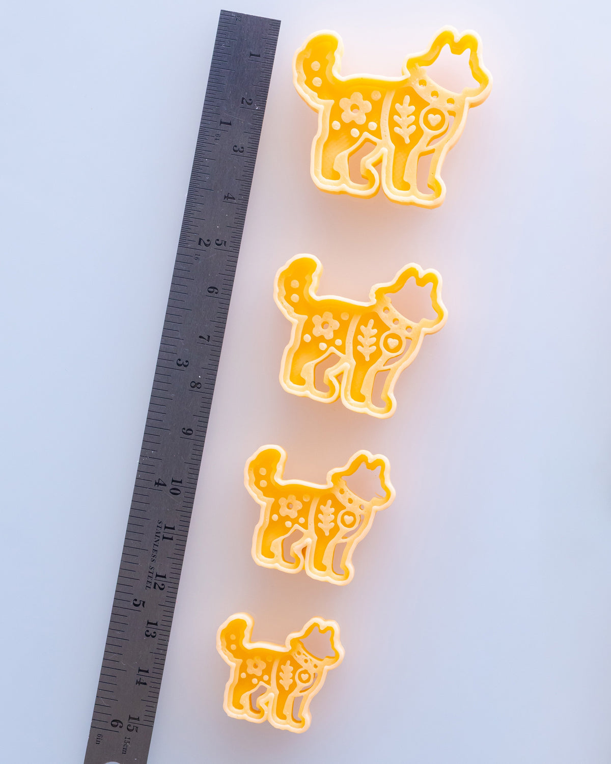 Scandi Folk Wolf Imprint Clay Cutter – Size Reference