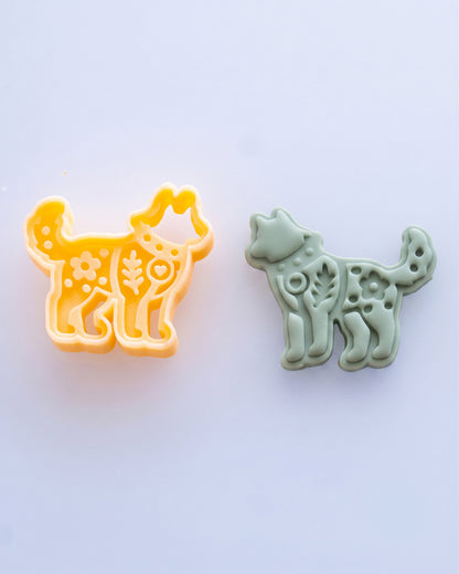 Scandi Folk Wolf Imprint Clay Cutter