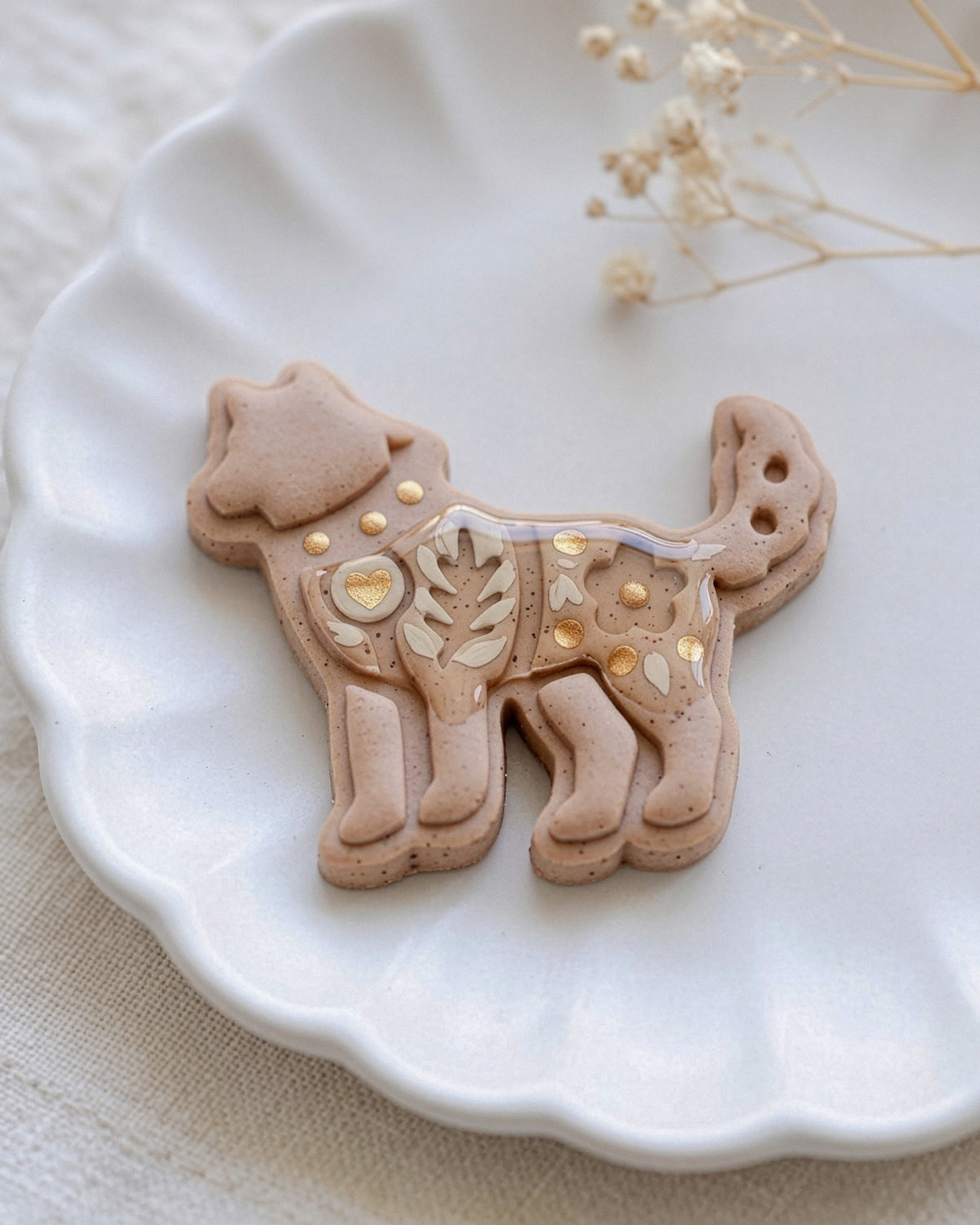 Scandi Folk Wolf Imprint Clay Cutter – Detail