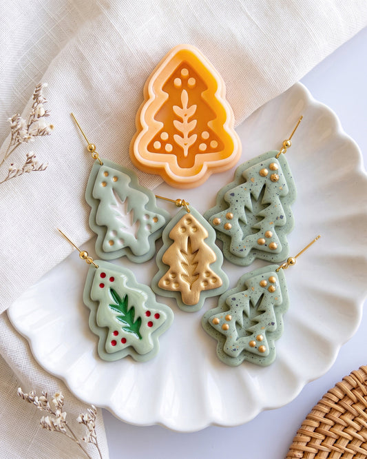 Nordic Folk Winter Pine Imprint Clay Cutter – Hero