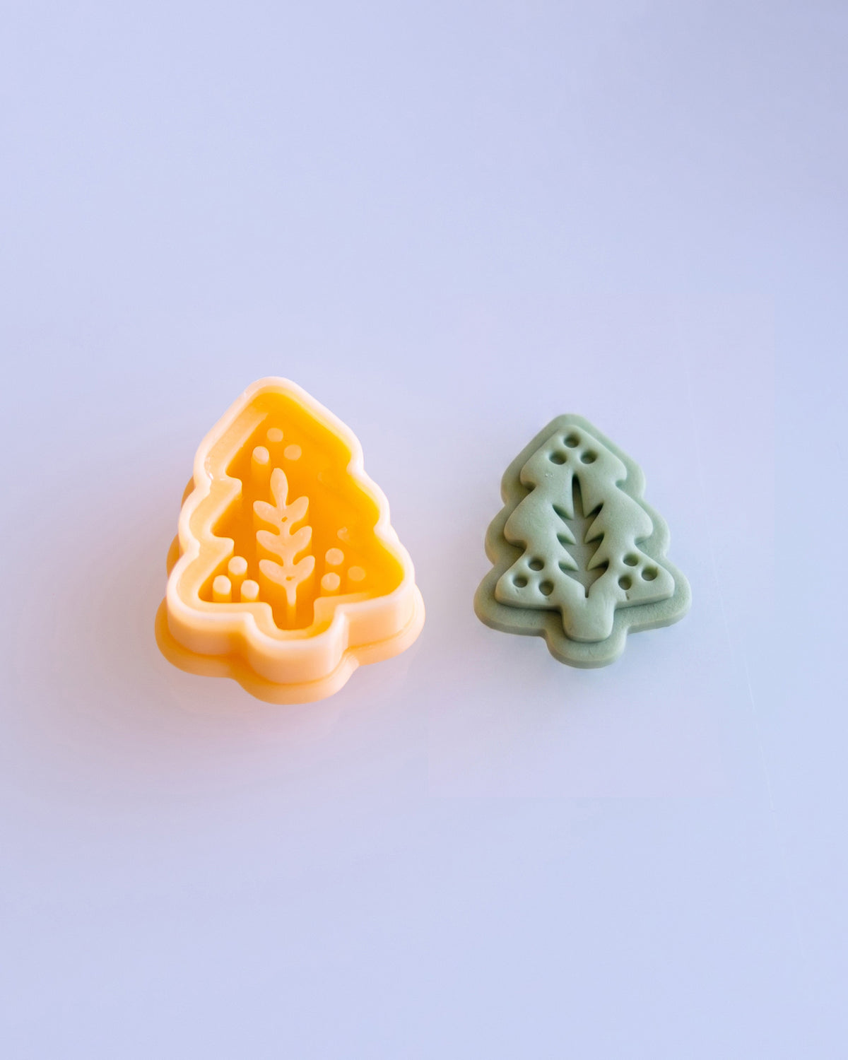 Nordic Folk Winter Pine Imprint Clay Cutter – General Product Image