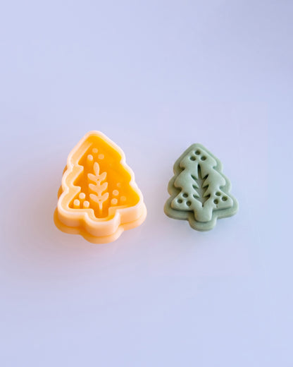 Nordic Folk Winter Pine Imprint Clay Cutter – General Product Image