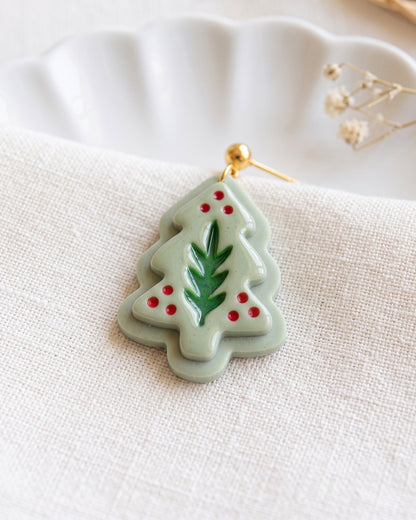 Nordic Folk Winter Pine Imprint Clay Cutter – Detail