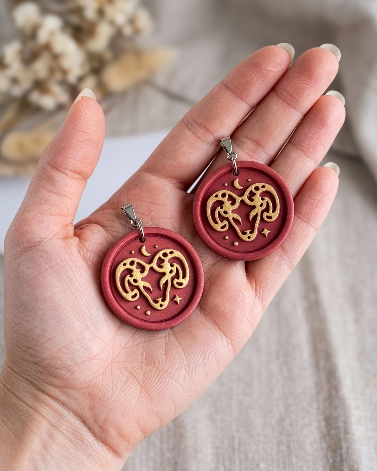 Aries Zodiac Imprint Clay Cutter – Hand Scale