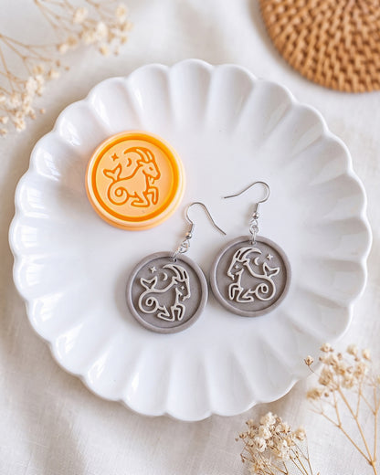Capricorn Zodiac Imprint Clay Cutter – Finished Result