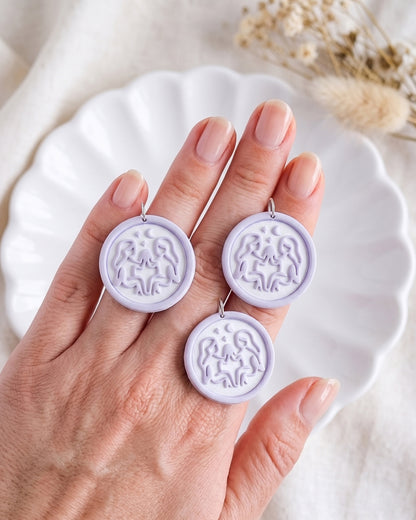 Gemini Zodiac Imprint Clay Cutter – Hand Scale