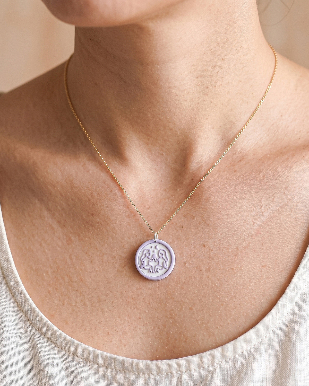 Gemini Zodiac Imprint Clay Cutter – Wear Shot