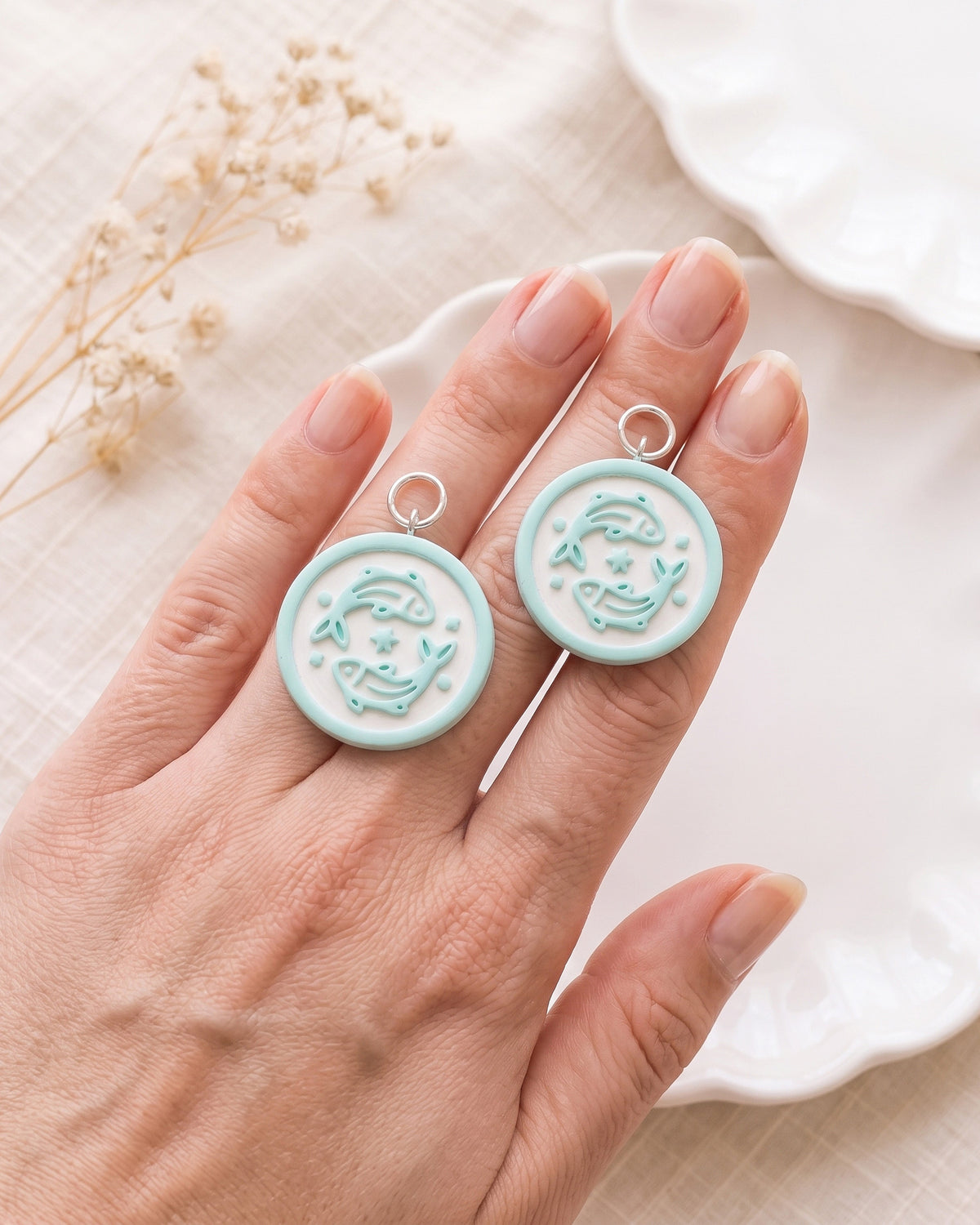 Pisces Zodiac Imprint Clay Cutter – Hand Scale