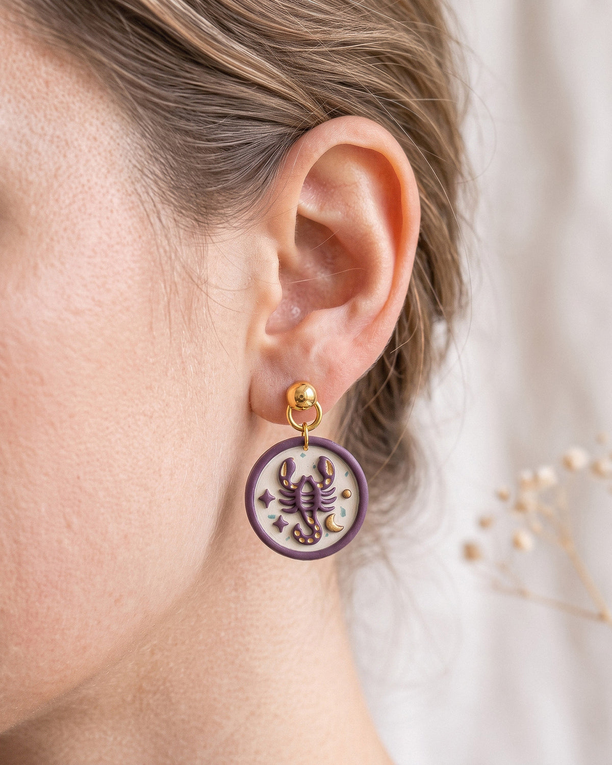 Scorpio Zodiac Imprint Clay Cutter – Wear Shot