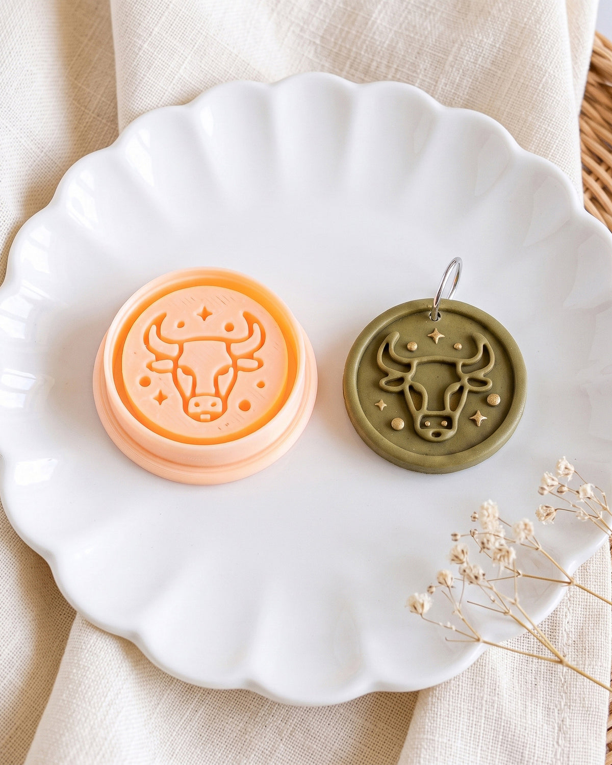 Taurus Zodiac Imprint Clay Cutter – Process