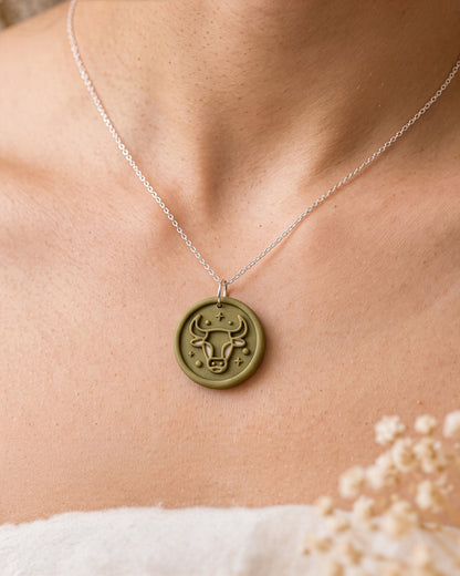 Taurus Zodiac Imprint Clay Cutter – Wear Shot