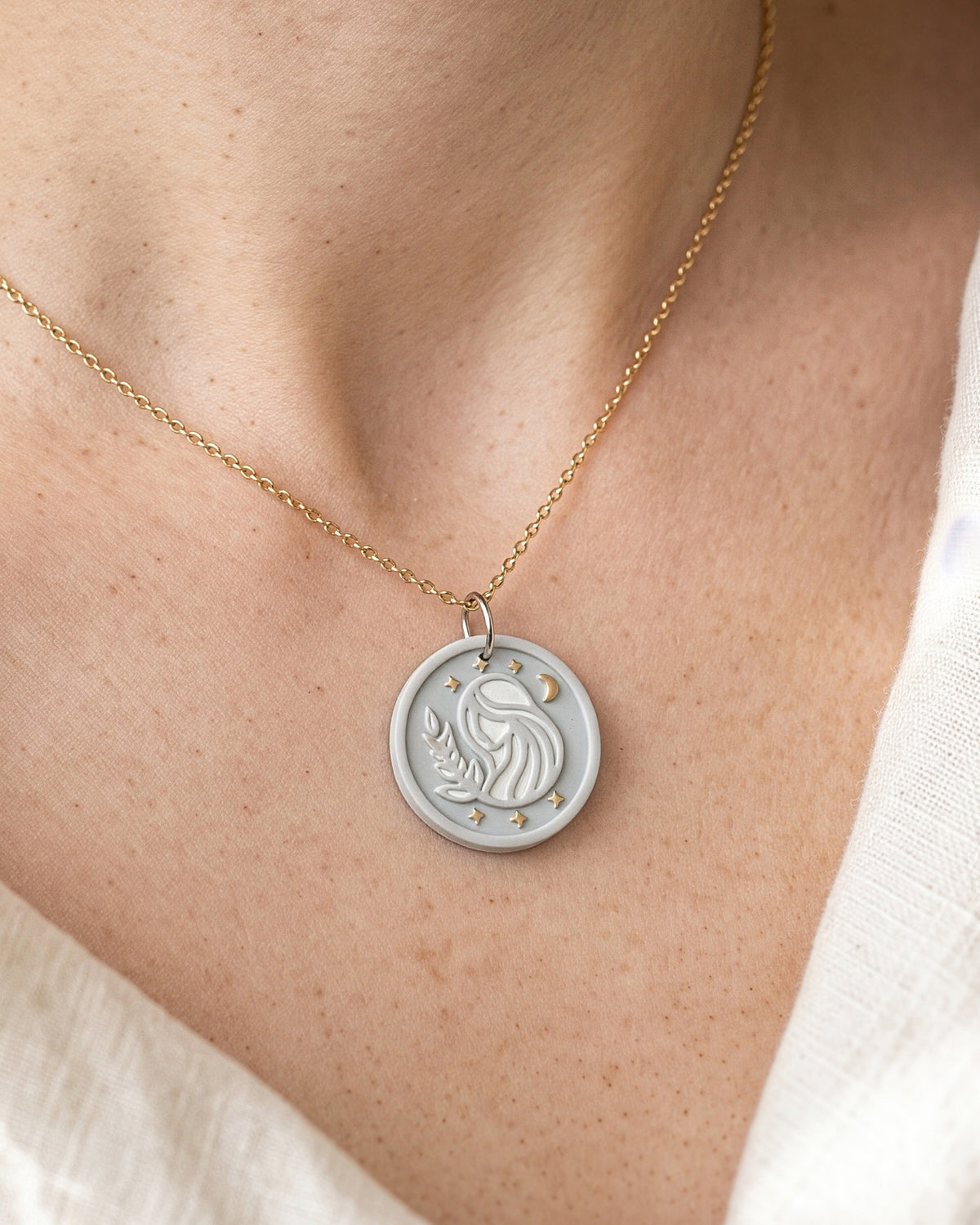 Virgo Zodiac Imprint Clay Cutter – Wear Shot