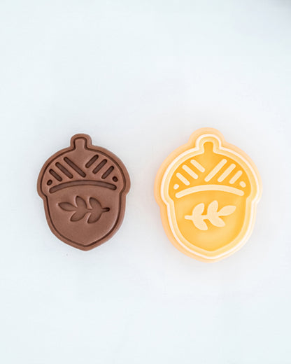 Additional product view showing the Oak Acorn clay cutter or a finished polymer clay result.